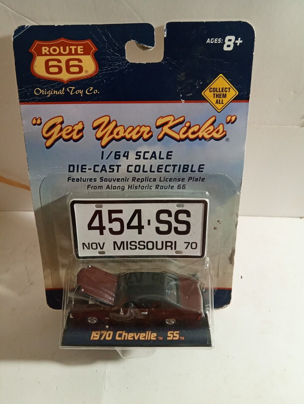 Route 66 1970 Chevelle Die-Cast Toy Car - Maroon & Black